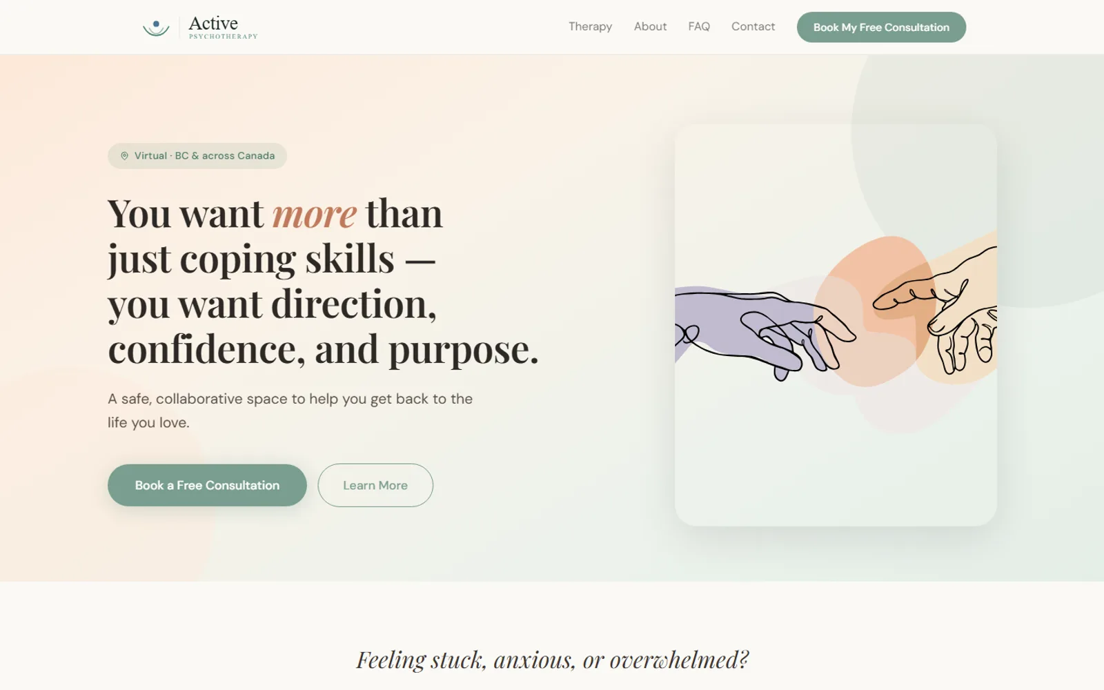 The redesigned homepage