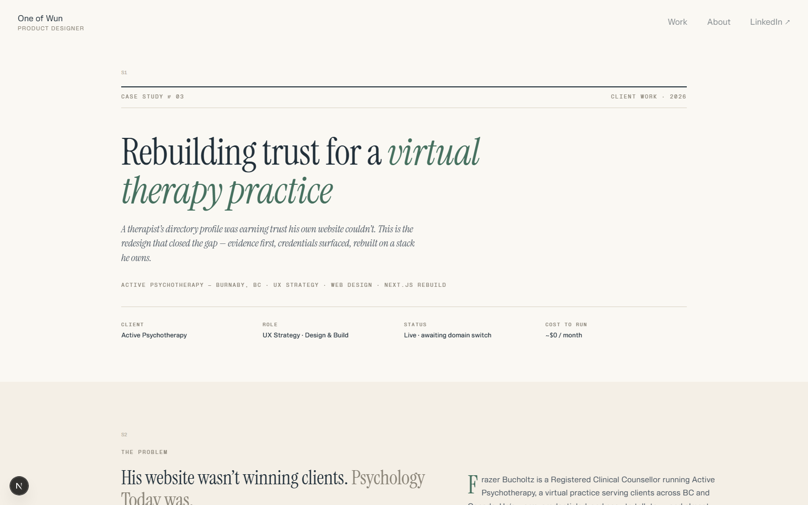 Therapy Website Redesign